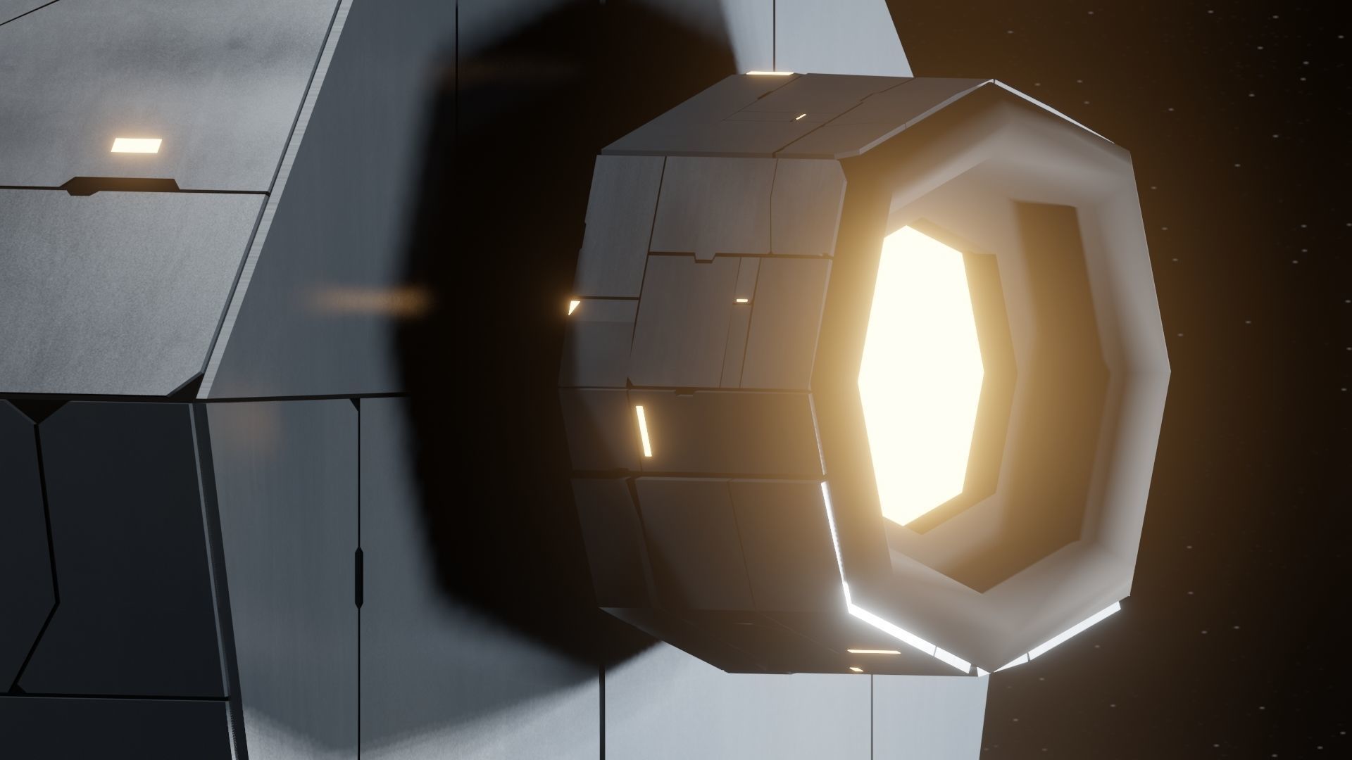 Interceptor I Spaceship Low-poly 3D model_10