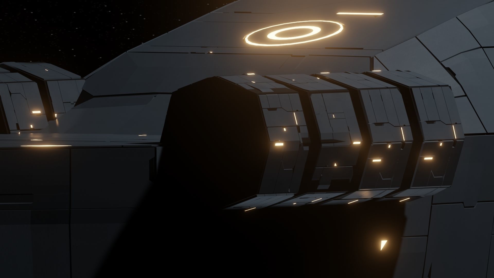 Interceptor I Spaceship Low-poly 3D model_9