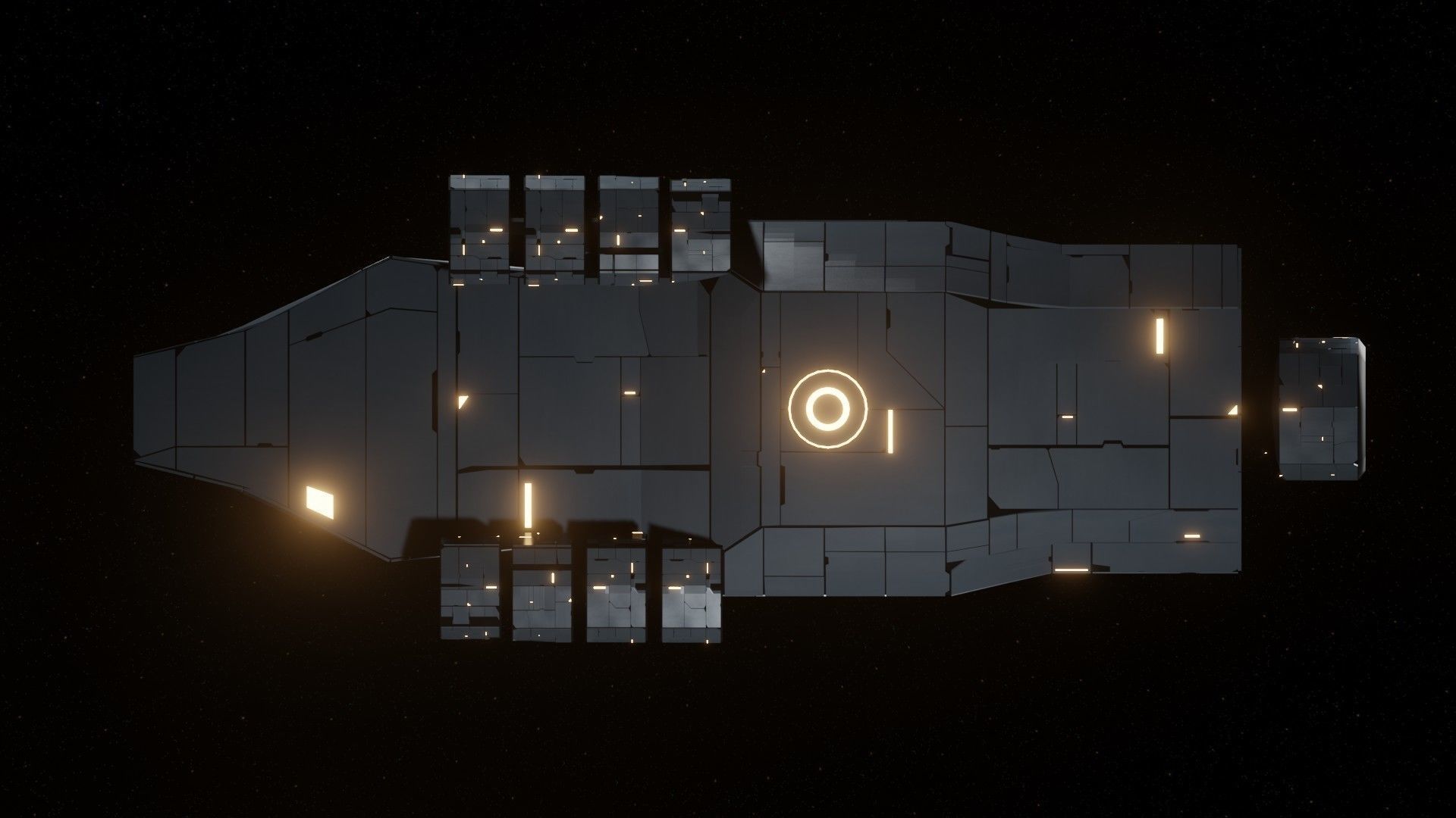 Interceptor I Spaceship Low-poly 3D model_20