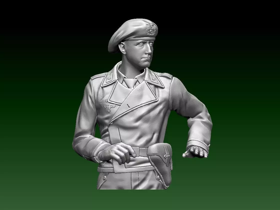 soldier German tank crew 3D print model
