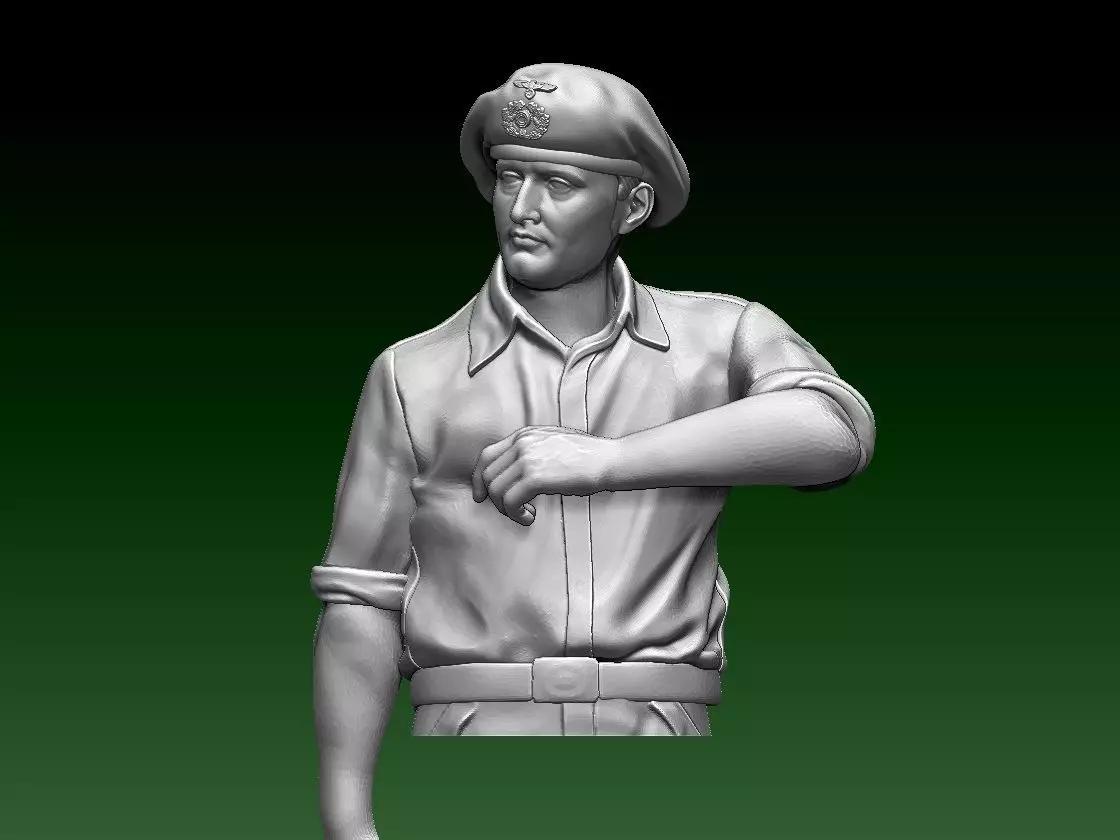 soldier German tank crew 3D print model