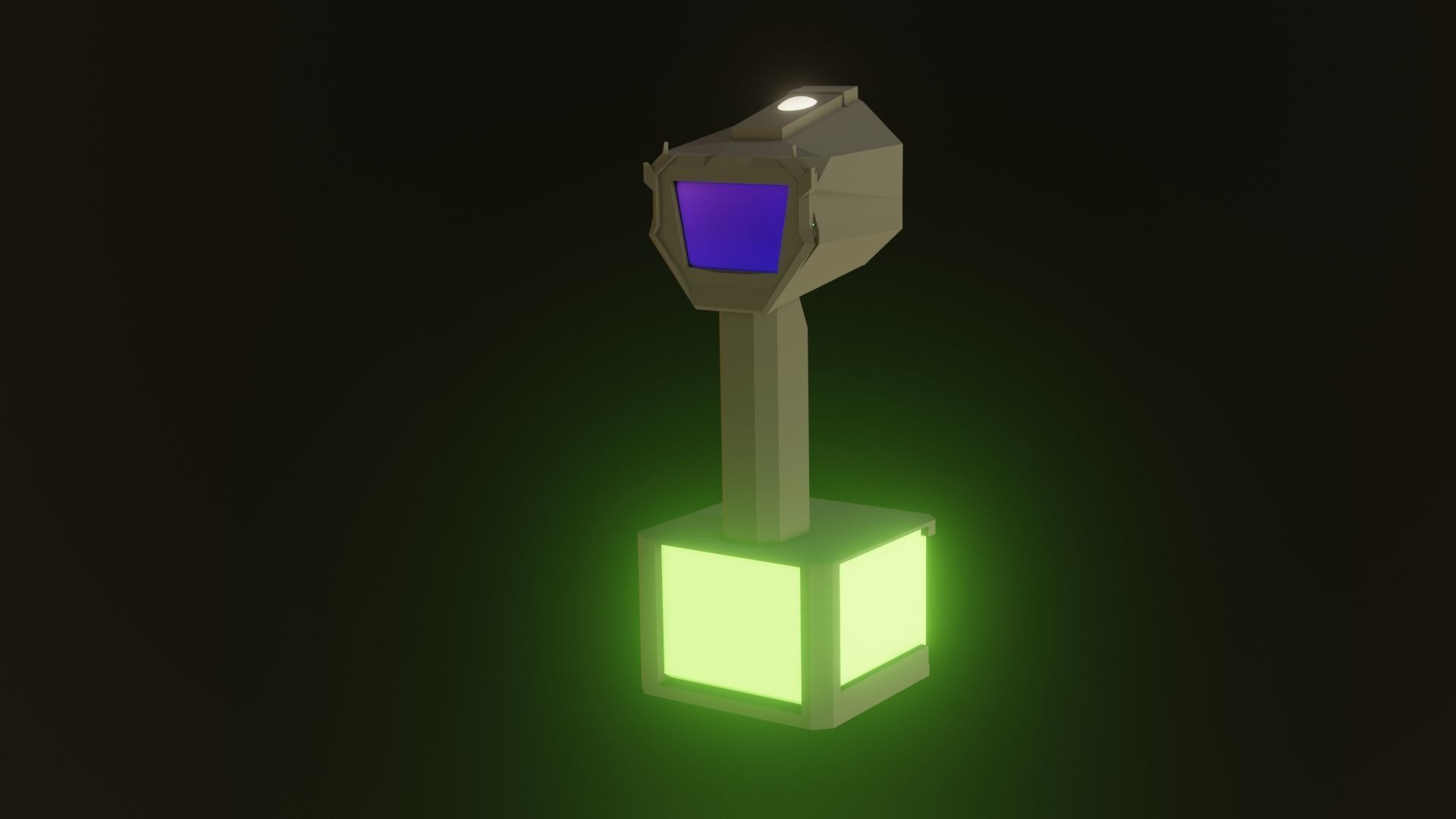 spikedefuser light emitting from box Free 3D model_1