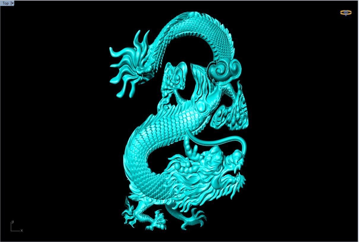 Dragon for jewelry - Dragon for ring - Dragon for pendant 3D print model_3