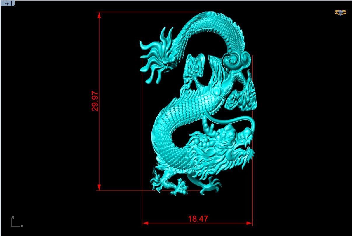Dragon for jewelry - Dragon for ring - Dragon for pendant 3D print model_5