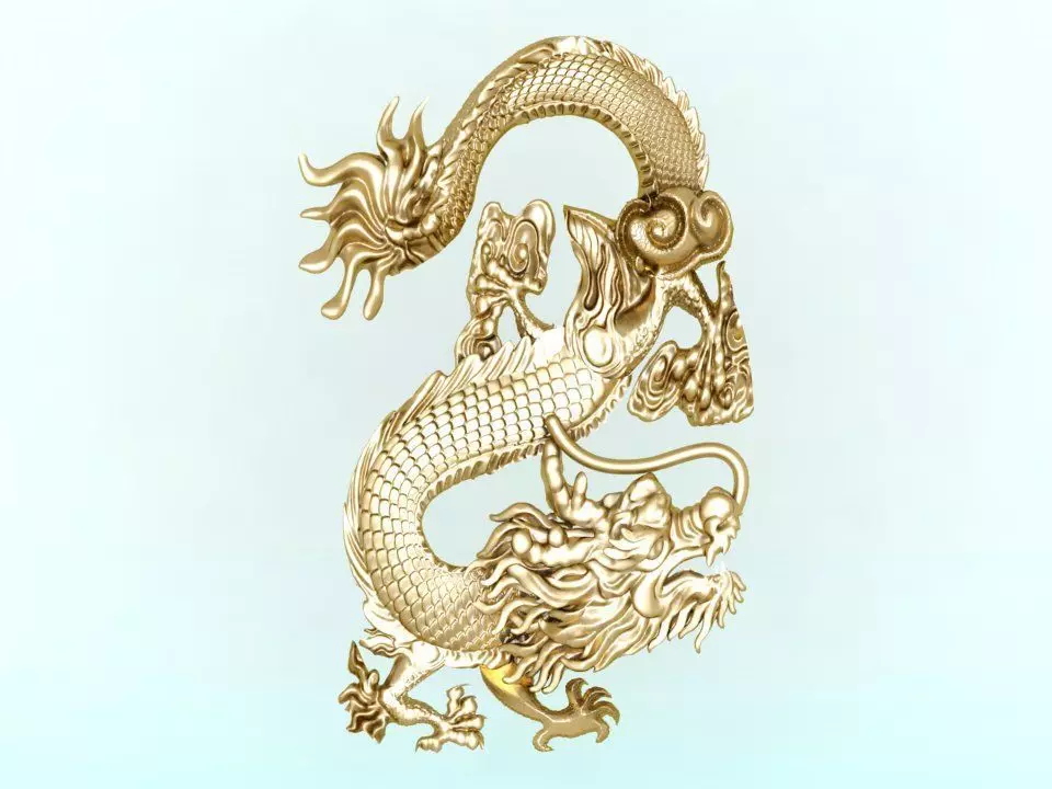 Dragon for jewelry - Dragon for ring - Dragon for pendant 3D print model_0