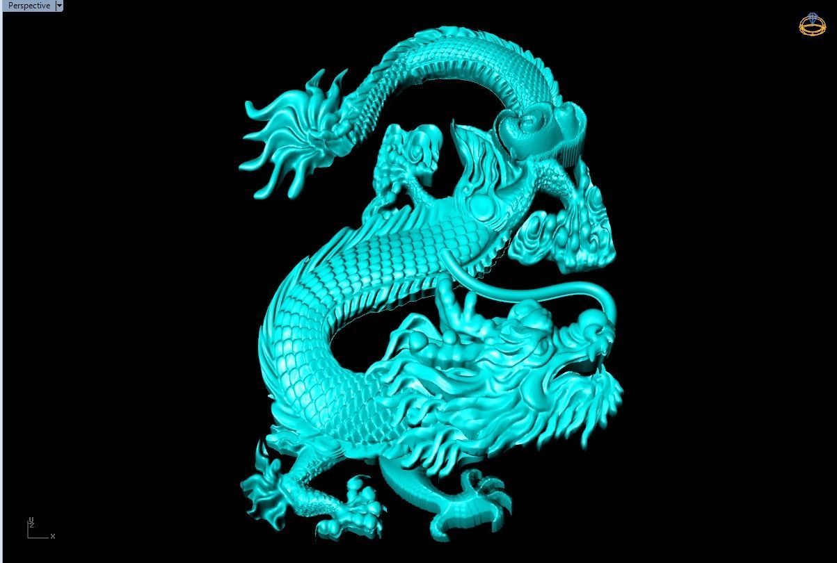 Dragon for jewelry - Dragon for ring - Dragon for pendant 3D print model_6