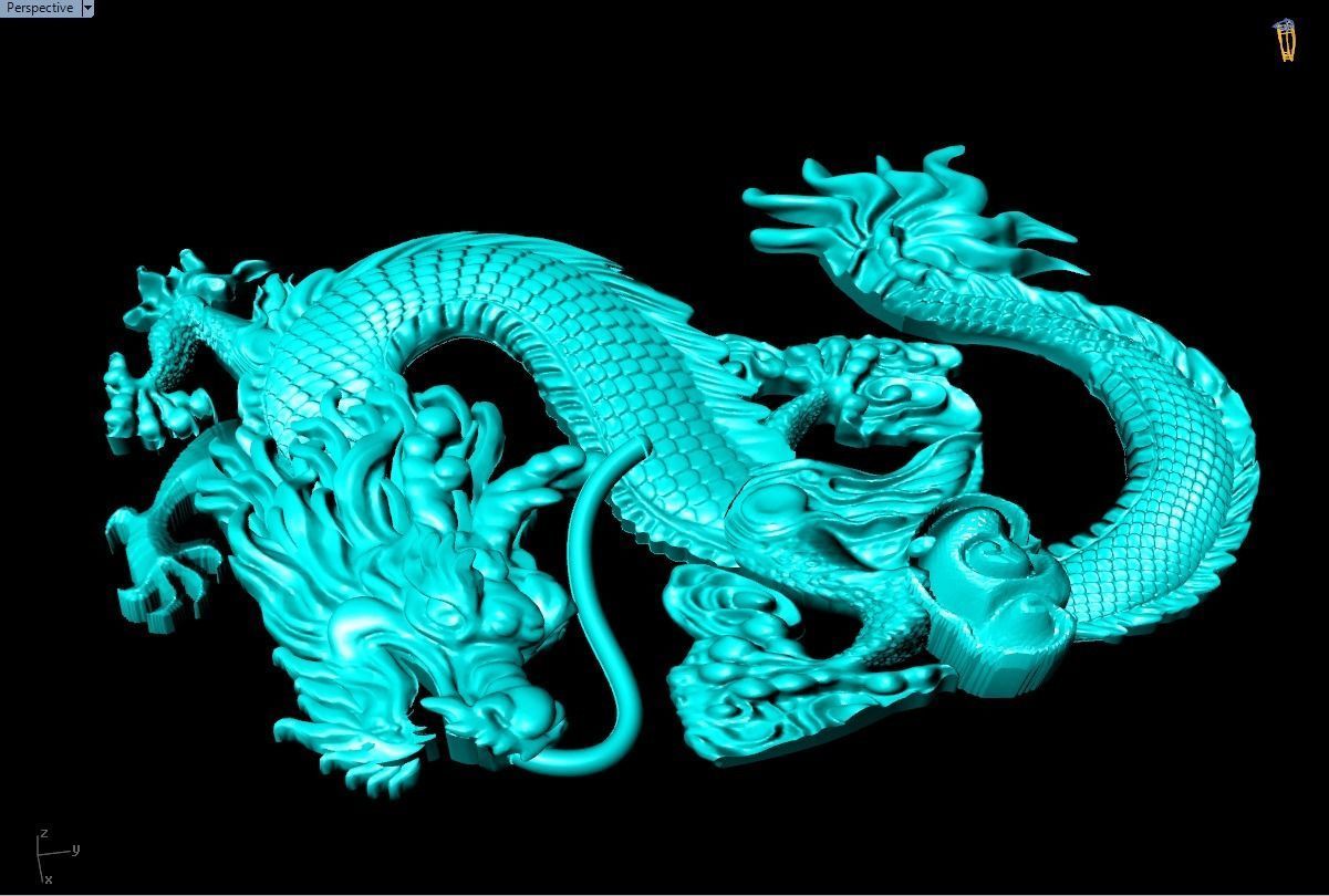 Dragon for jewelry - Dragon for ring - Dragon for pendant 3D print model_8