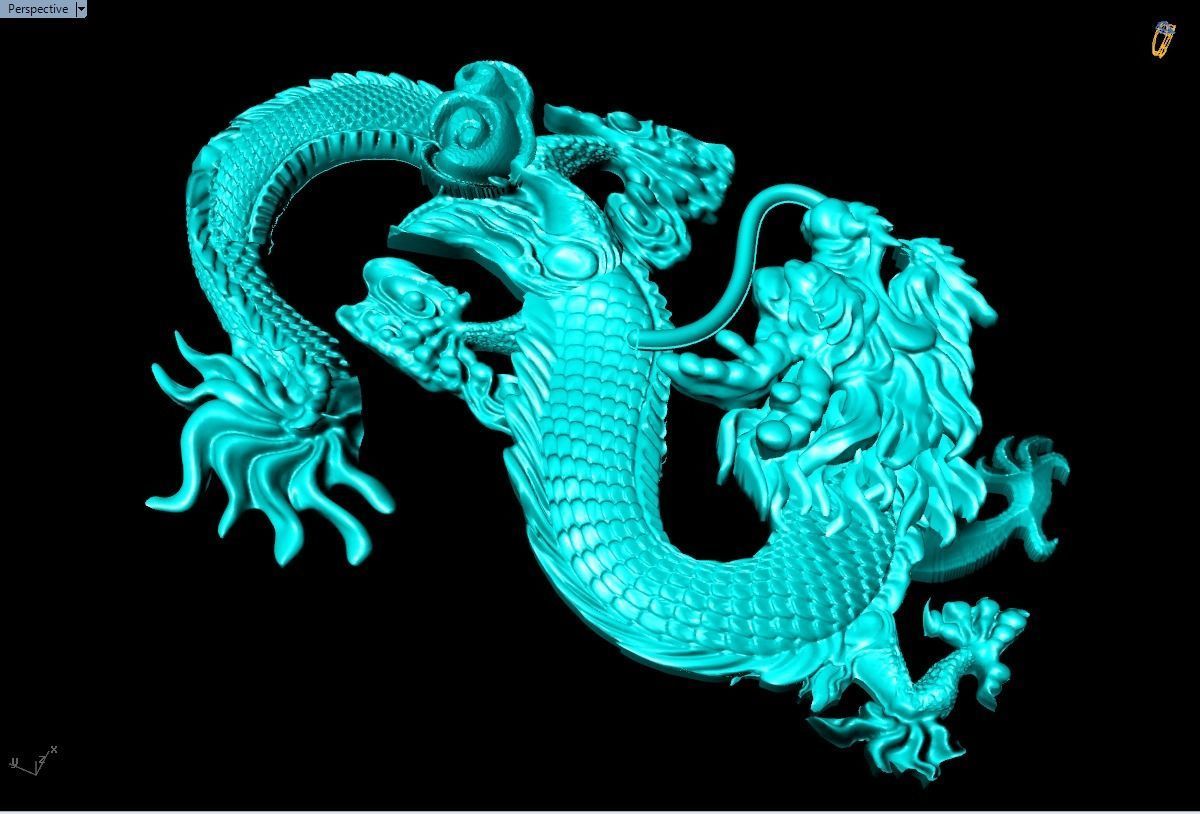 Dragon for jewelry - Dragon for ring - Dragon for pendant 3D print model_7