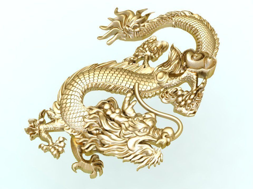 Dragon for jewelry - Dragon for ring - Dragon for pendant 3D print model_1