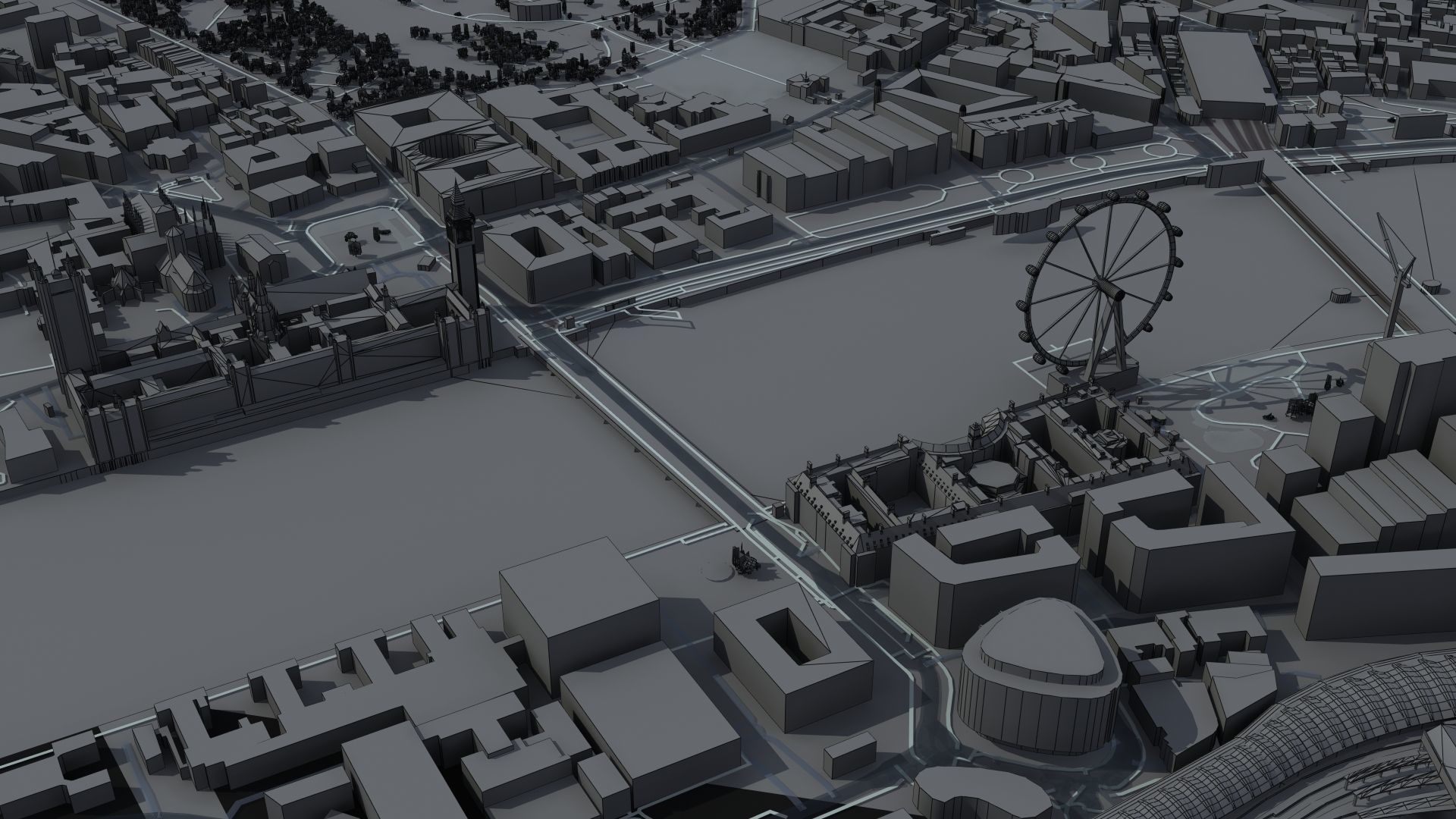 London Textured Huge 3D model_35