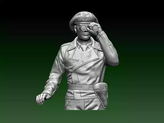 soldier German tank crew  3D print model