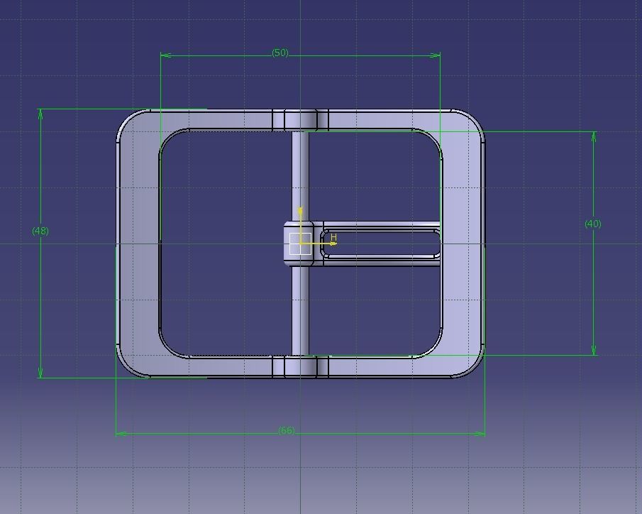 Waist Belt Buckle 3D print model_16