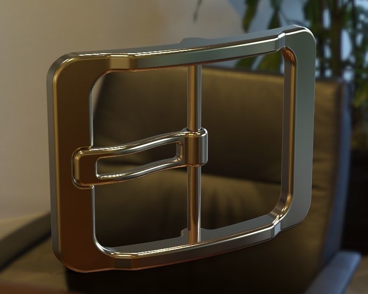 Waist Belt Buckle 3D print model_12