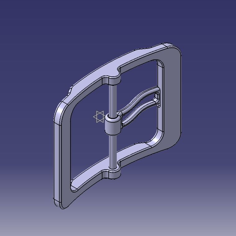 Waist Belt Buckle 3D print model_25