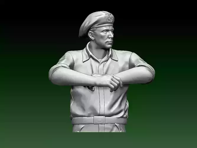 soldier German tank crew  3D print model