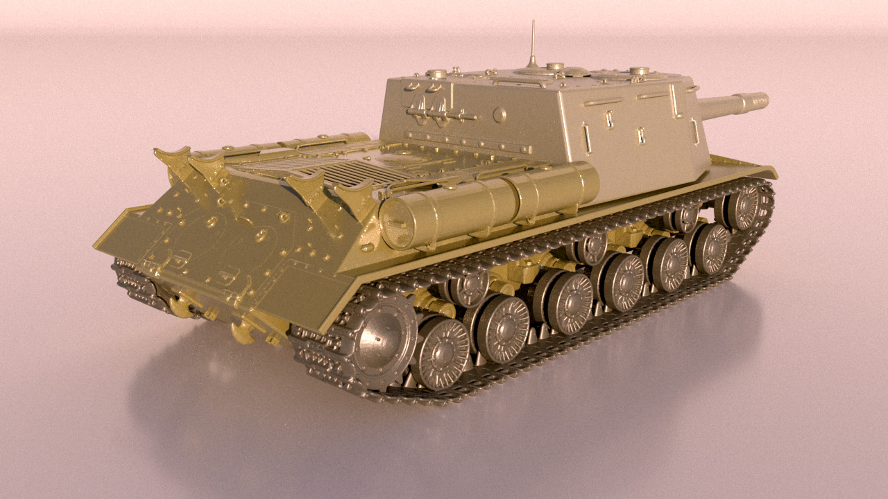tank ISU152 for print 3D print model_1
