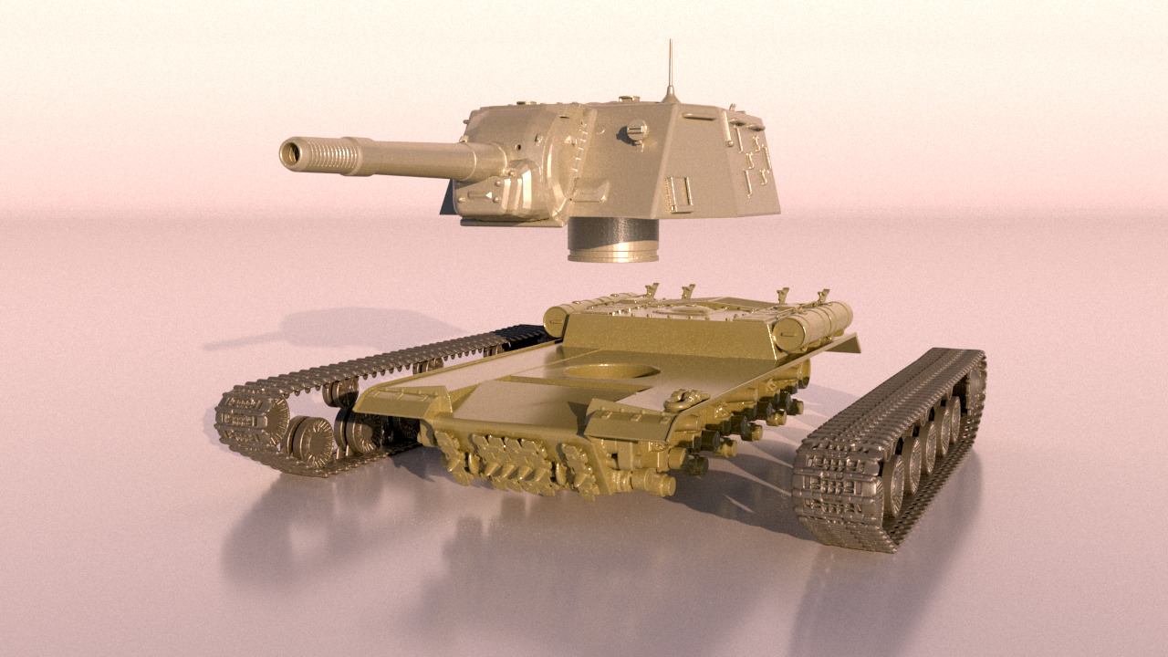 tank ISU152 for print 3D print model_2