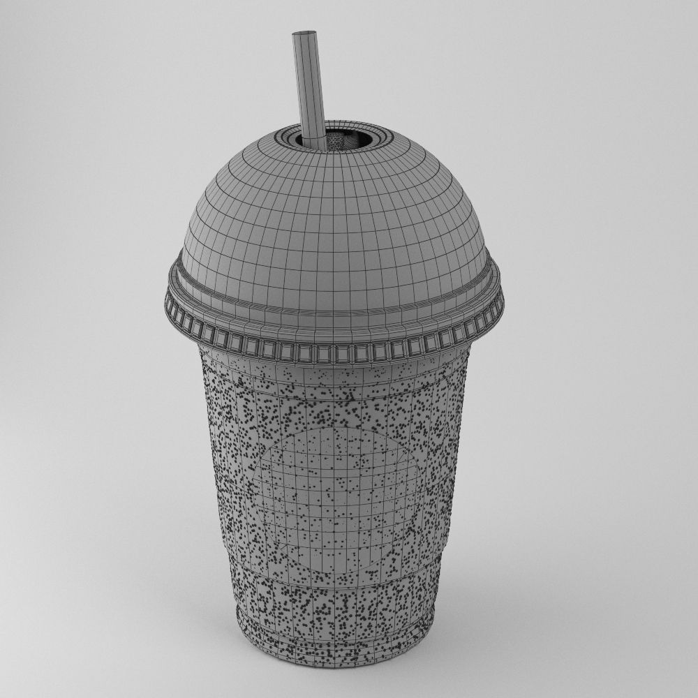 Strawberry Frappuccino 3D model_3