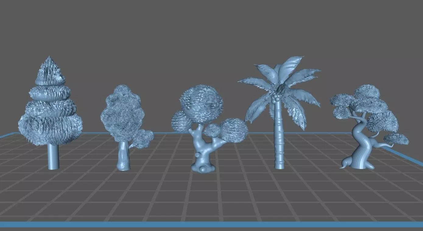 Tree set model 3D 3D print model_0