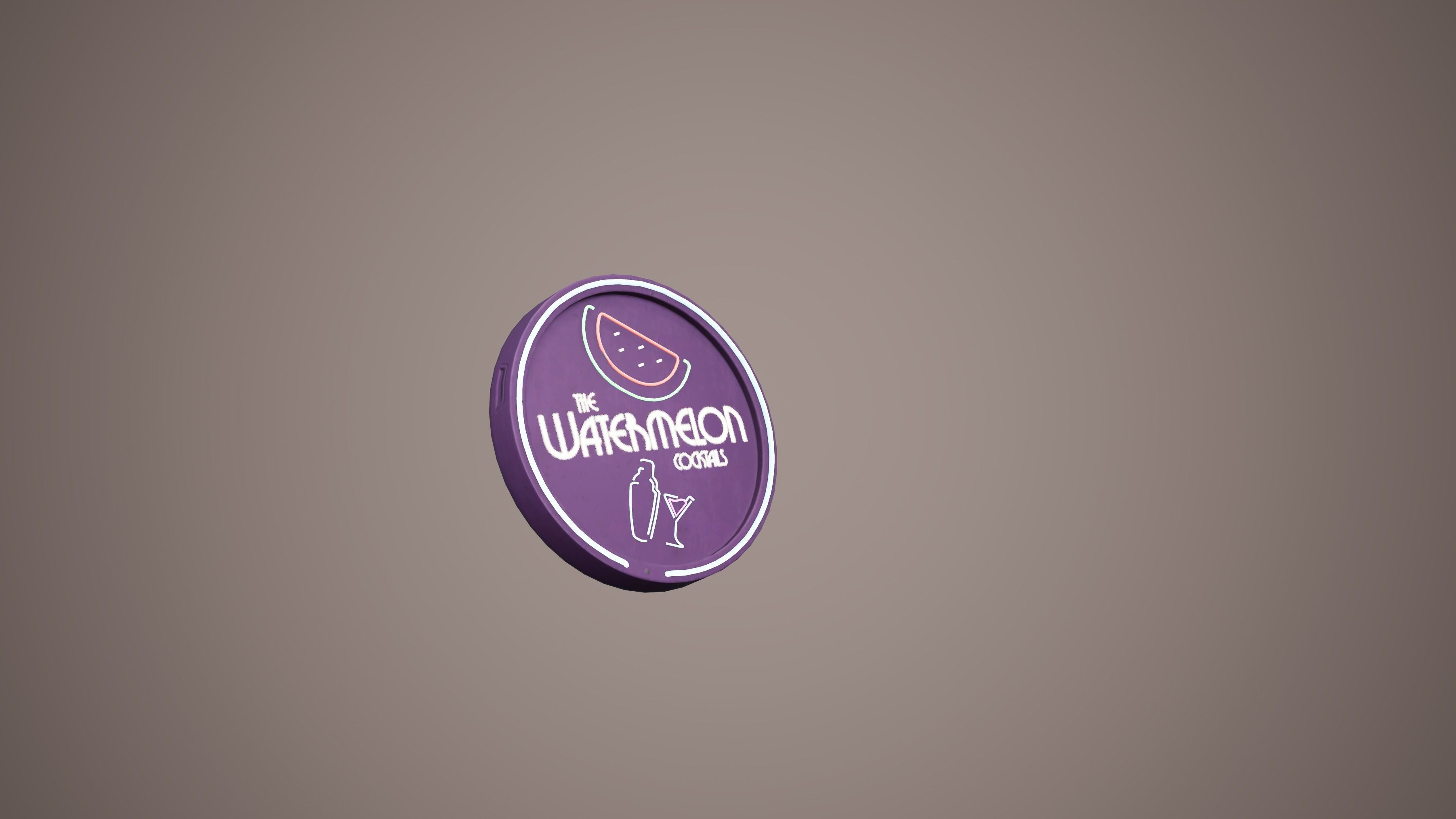 Billboard Set Low Poly Game Ready coca cola sign Low-poly 3D model_4