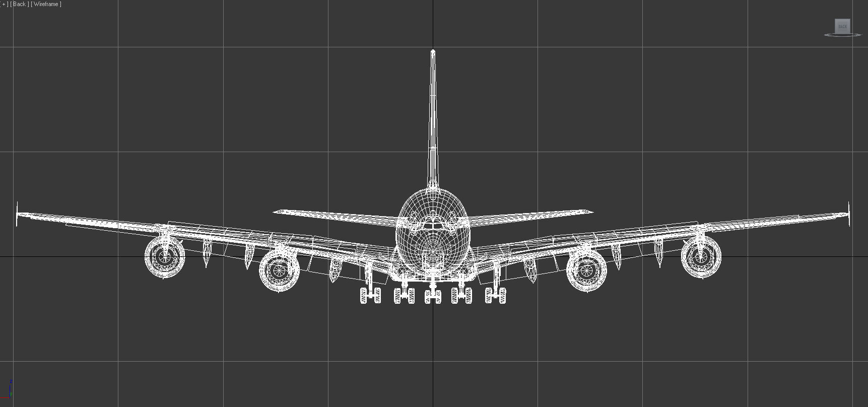 Airbus A380-8 China southern airlines livery Low-poly 3D model_11