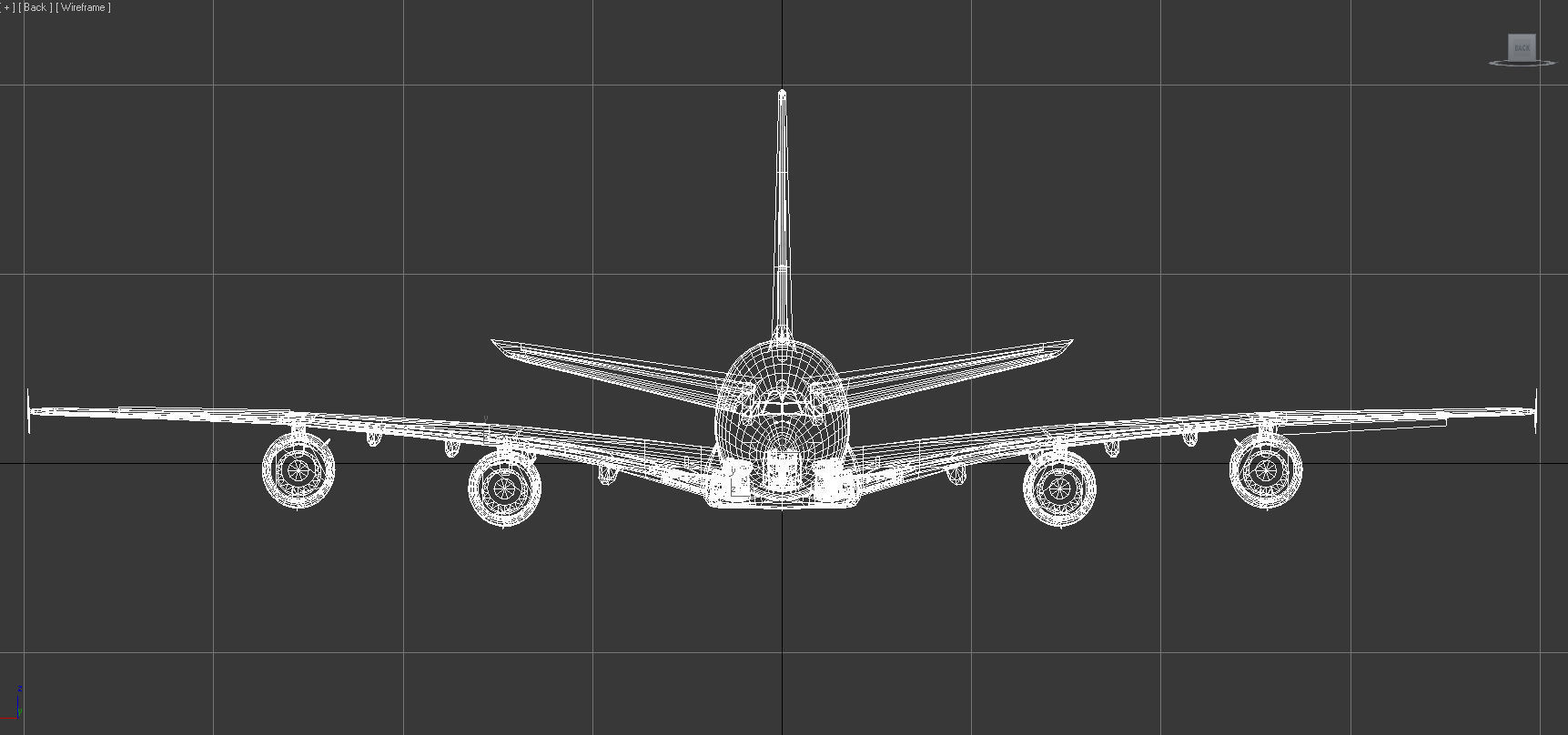 Airbus A380-8 China southern airlines livery Low-poly 3D model_12