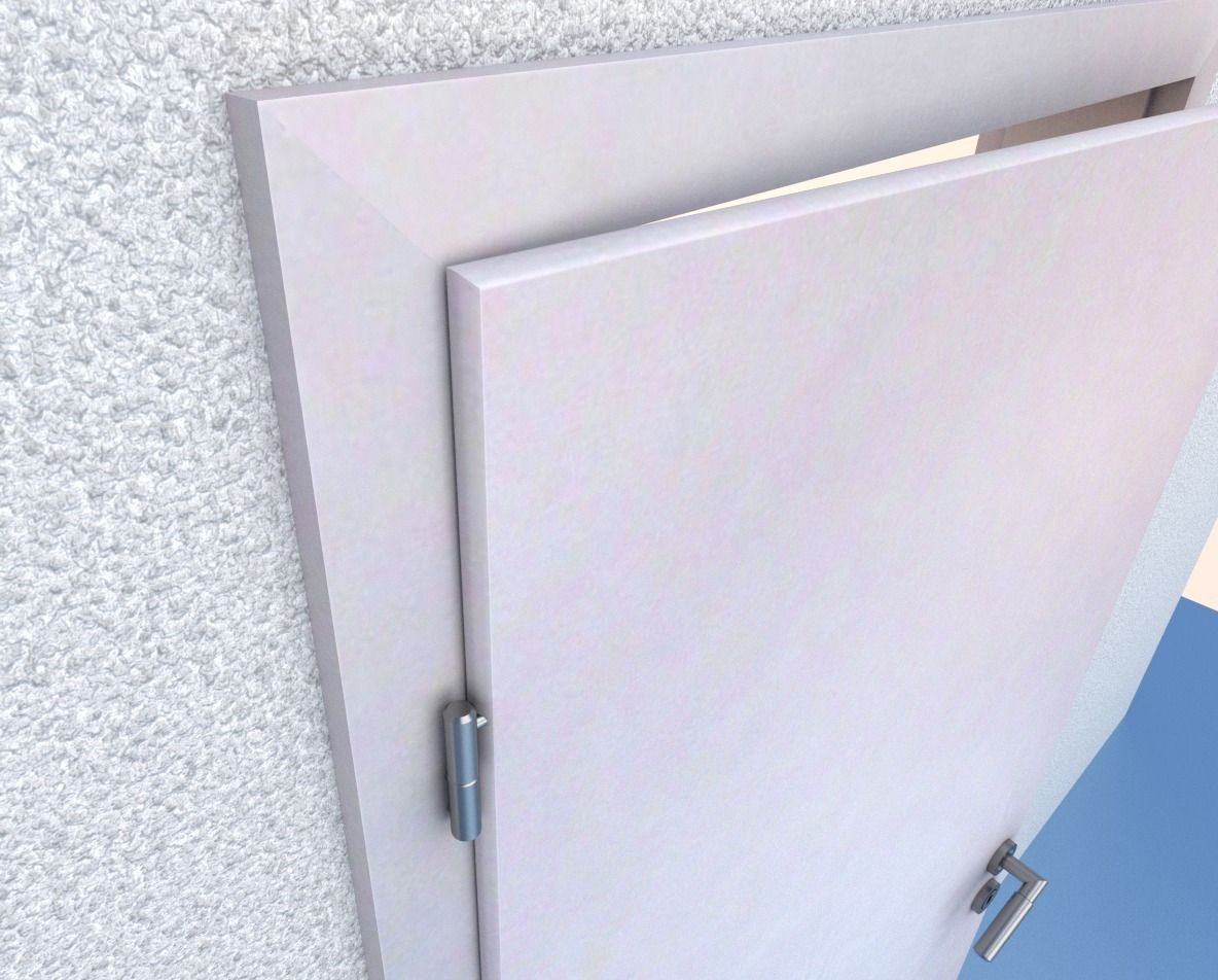 Room Door Low-poly 3D model_15