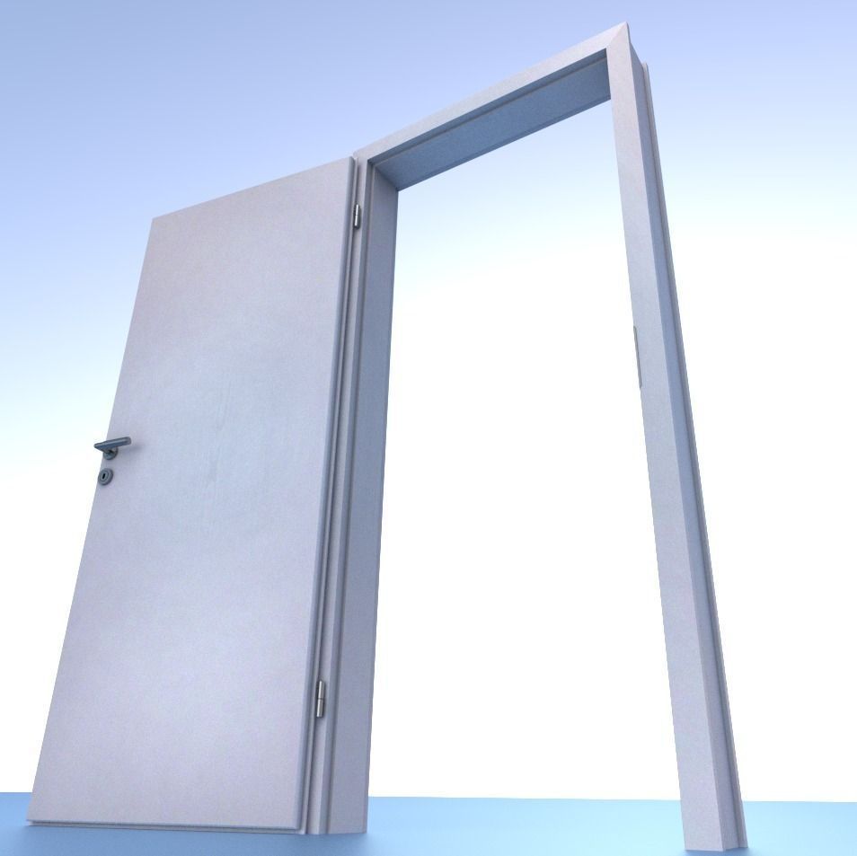 Room Door Low-poly 3D model_8