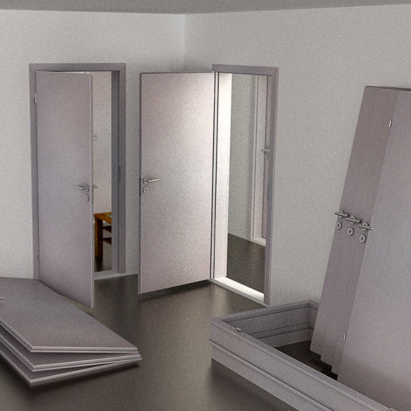 Room Door Low-poly 3D model_20