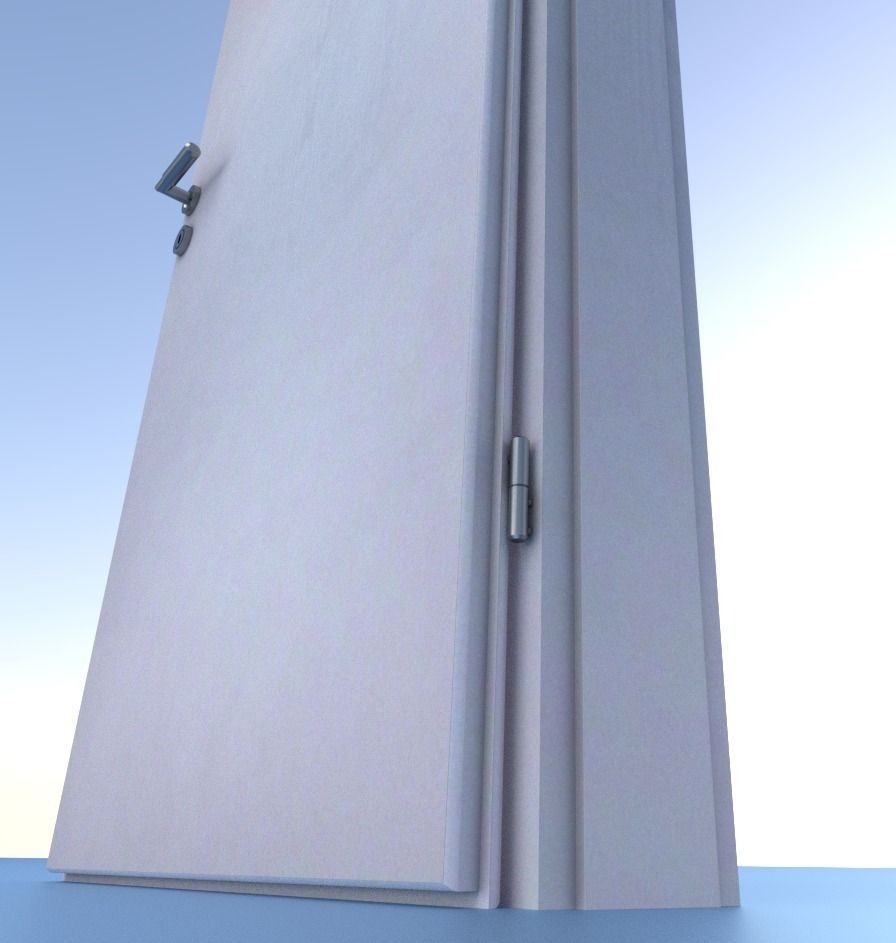 Room Door Low-poly 3D model_10