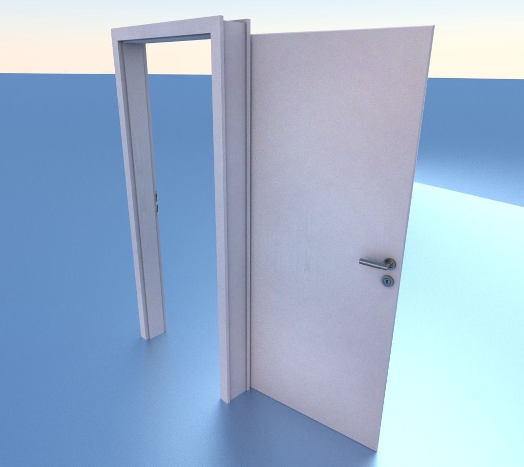 Room Door Low-poly 3D model_19