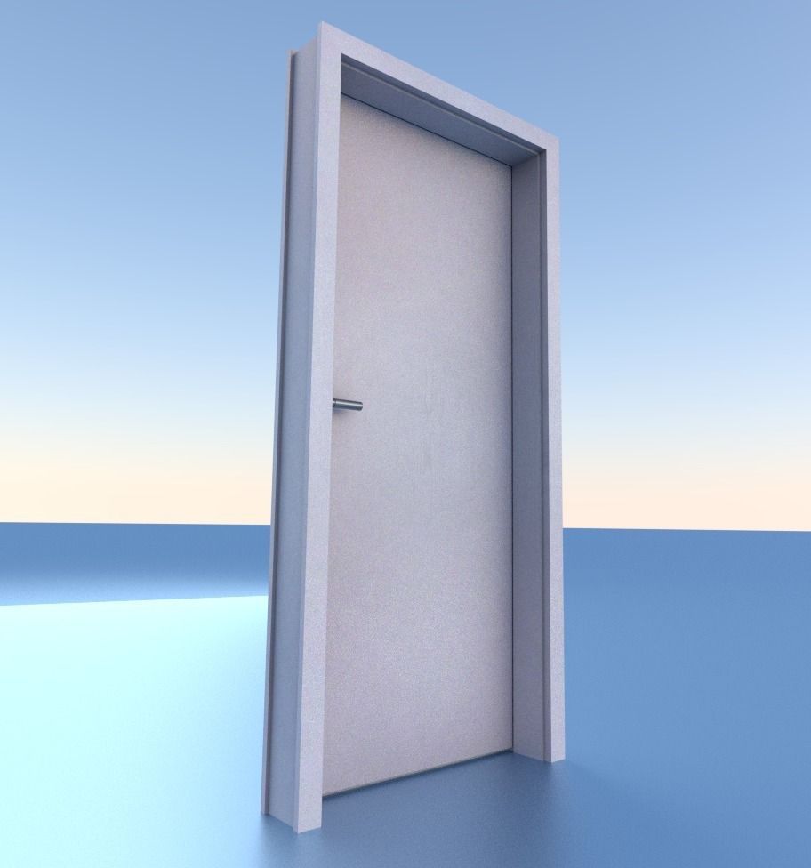 Room Door Low-poly 3D model_14