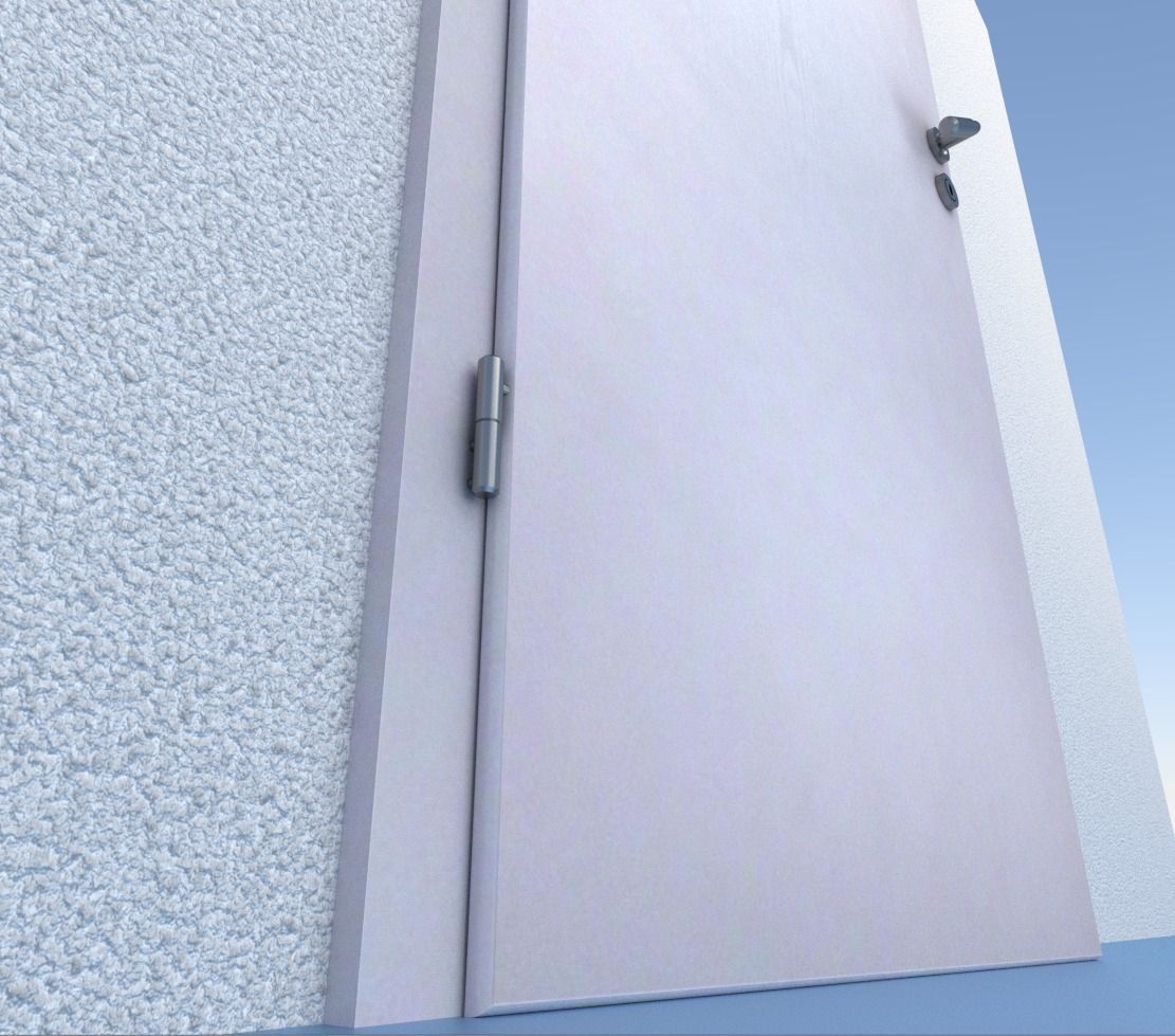 Room Door Low-poly 3D model_12