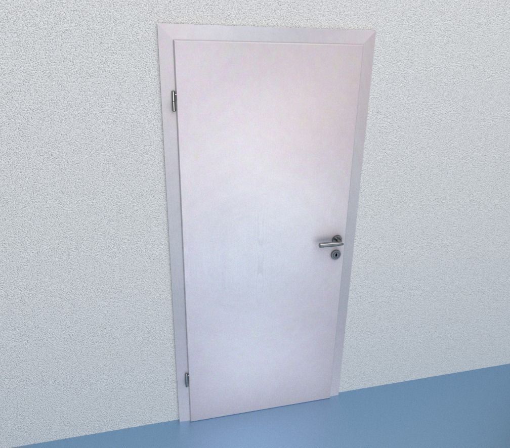 Room Door Low-poly 3D model_5