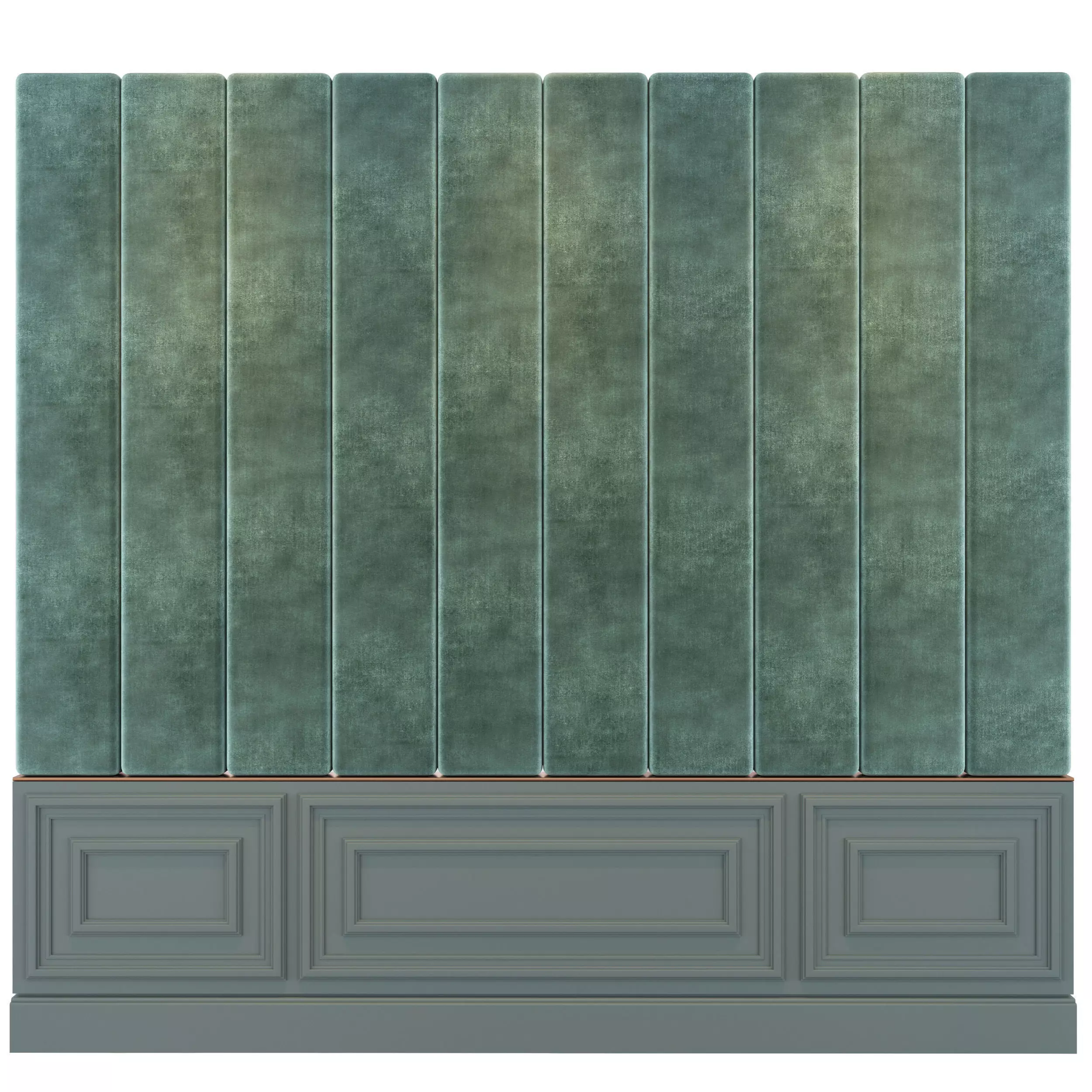 Panel velvet upholstered wall 3D model
