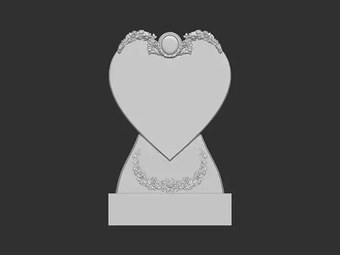 Heart Shaped Memorial Tombstone