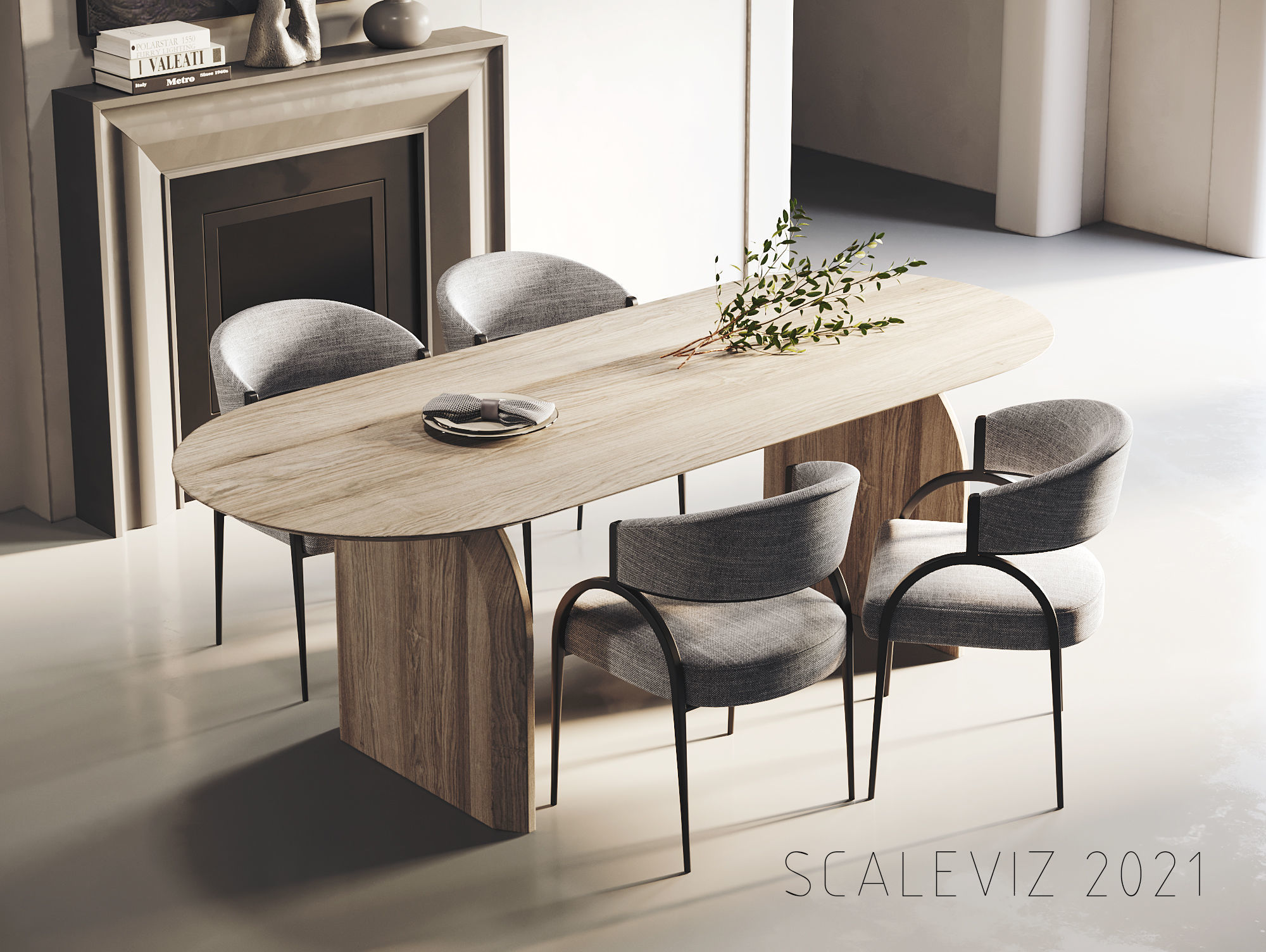 Dining Room Interior  ID363 3D model_1