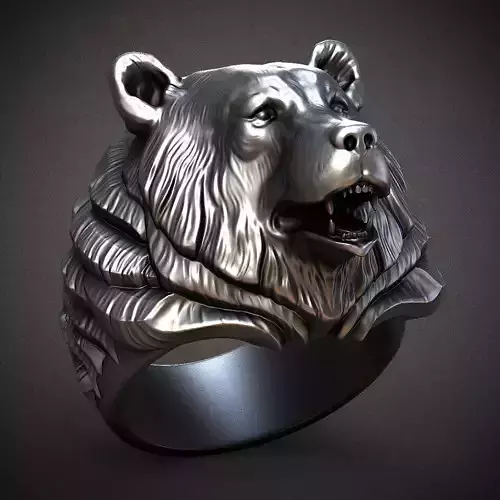 Bear ring 3D print model