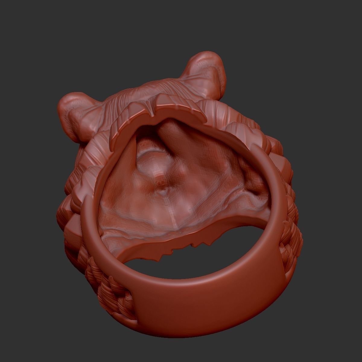 Bear ring 3D print model_8