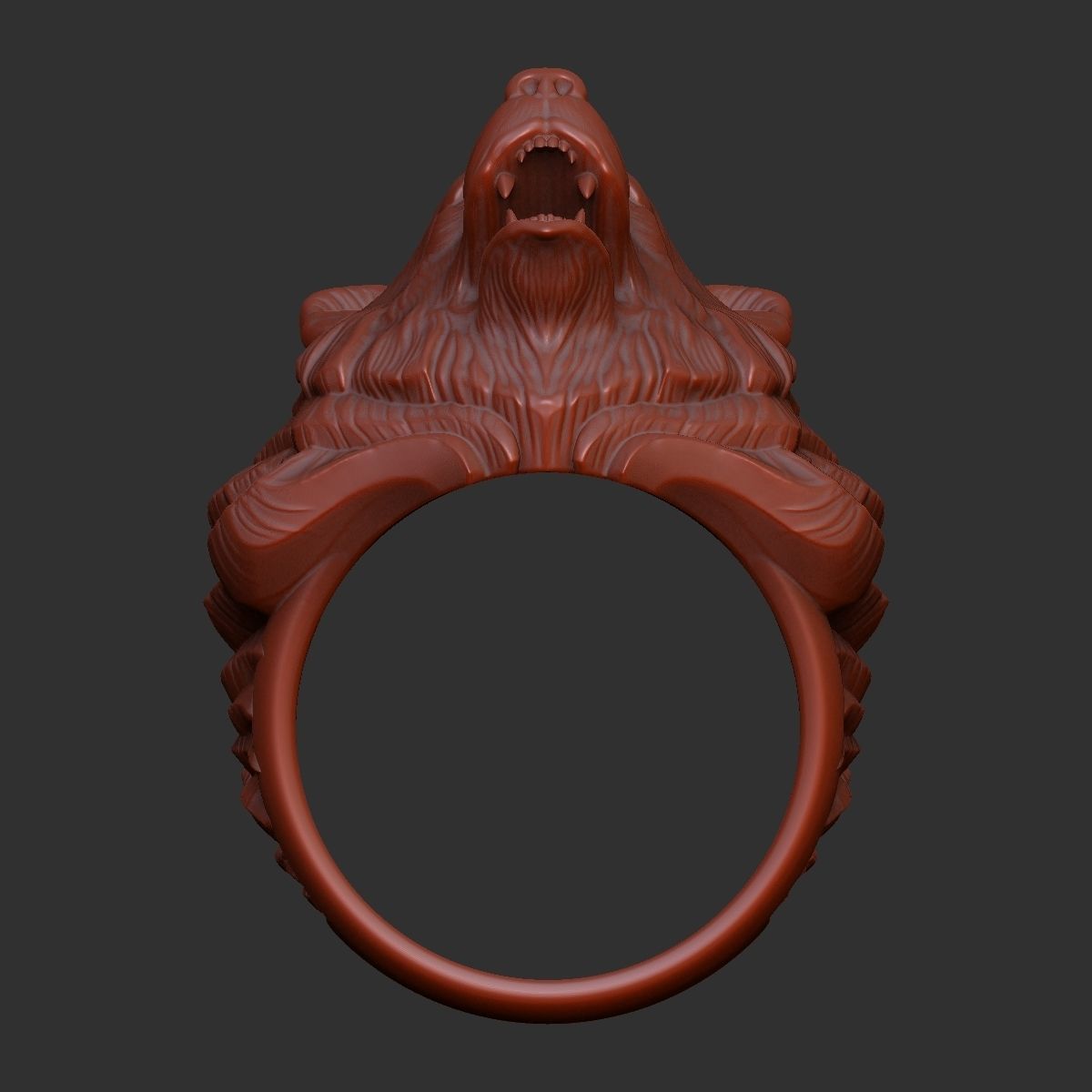 Bear ring 3D print model_6