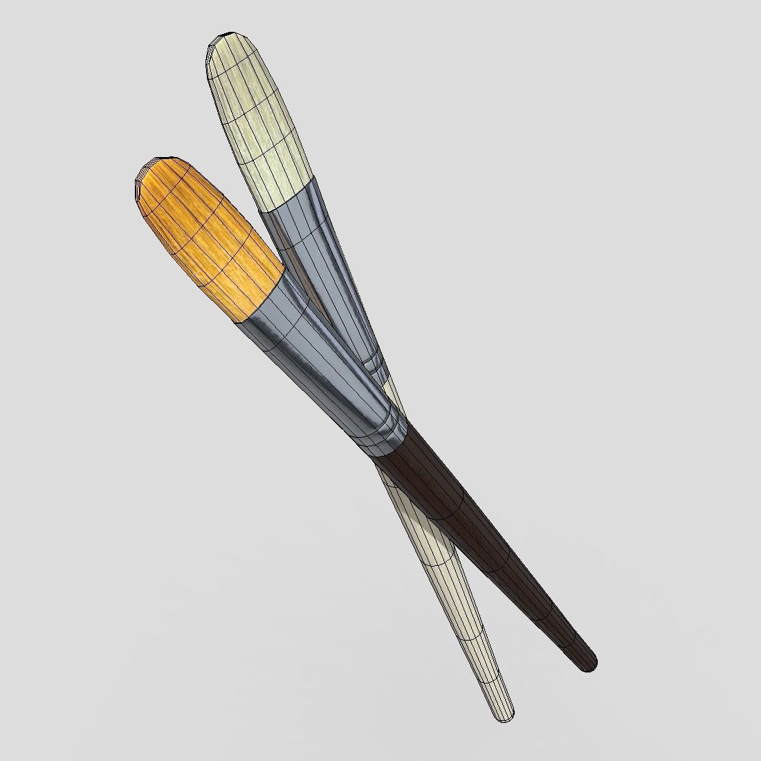 CC0 - Paint Brush 3 Free low-poly 3D model_6
