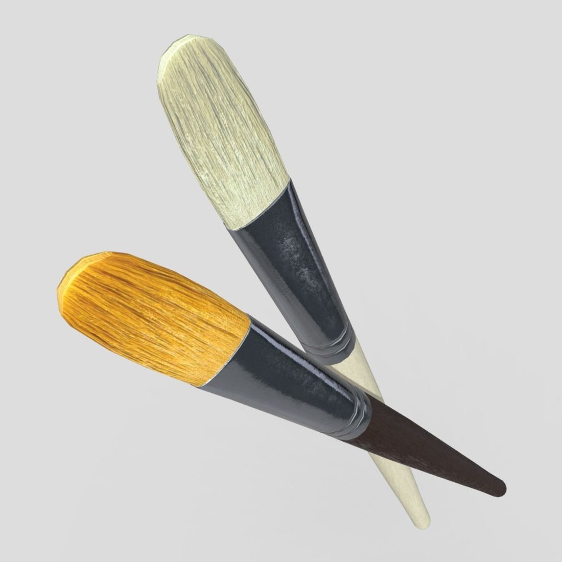 CC0 - Paint Brush 3 Free low-poly 3D model_7