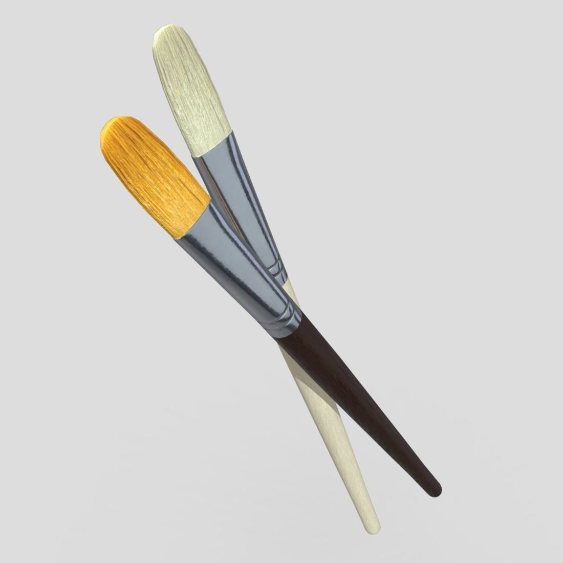 CC0 - Paint Brush 3 Free low-poly 3D model_5