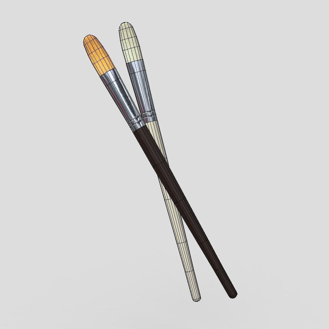 CC0 - Paint Brush 3 Free low-poly 3D model_2