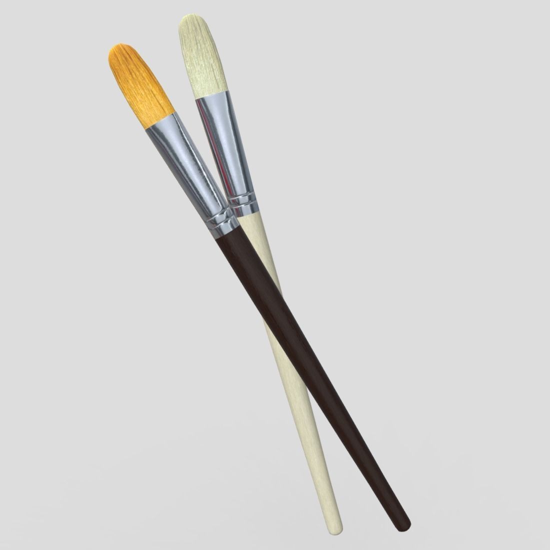 CC0 - Paint Brush 3 Free low-poly 3D model_3