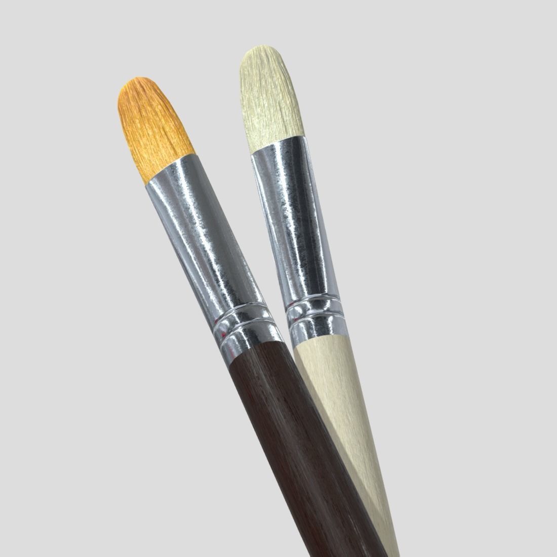 CC0 - Paint Brush 3 Free low-poly 3D model_13