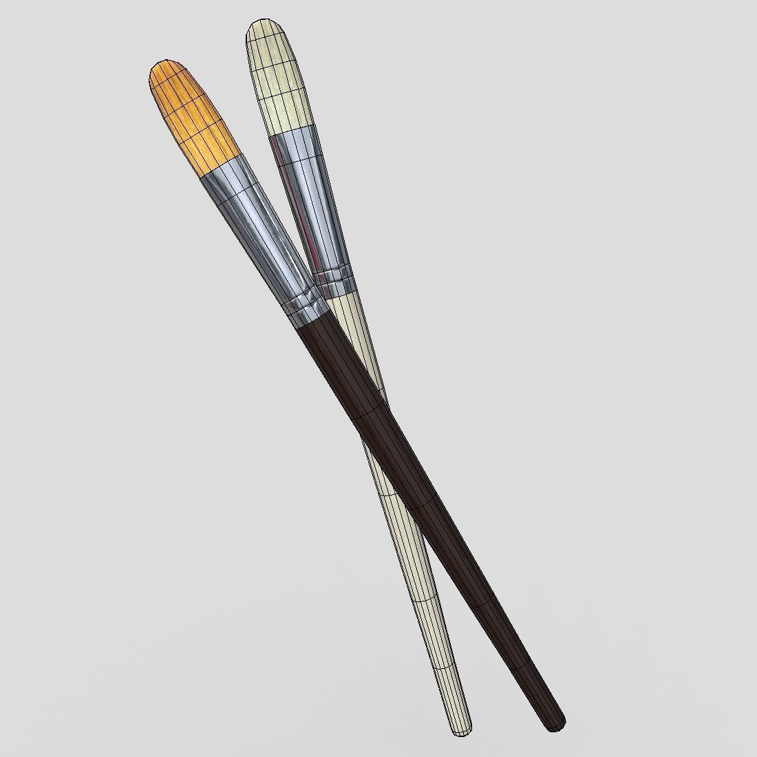 CC0 - Paint Brush 3 Free low-poly 3D model_4