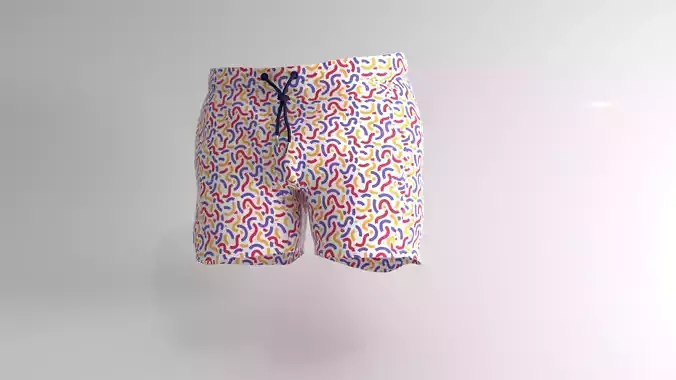 Animated man swimsuit 3D model