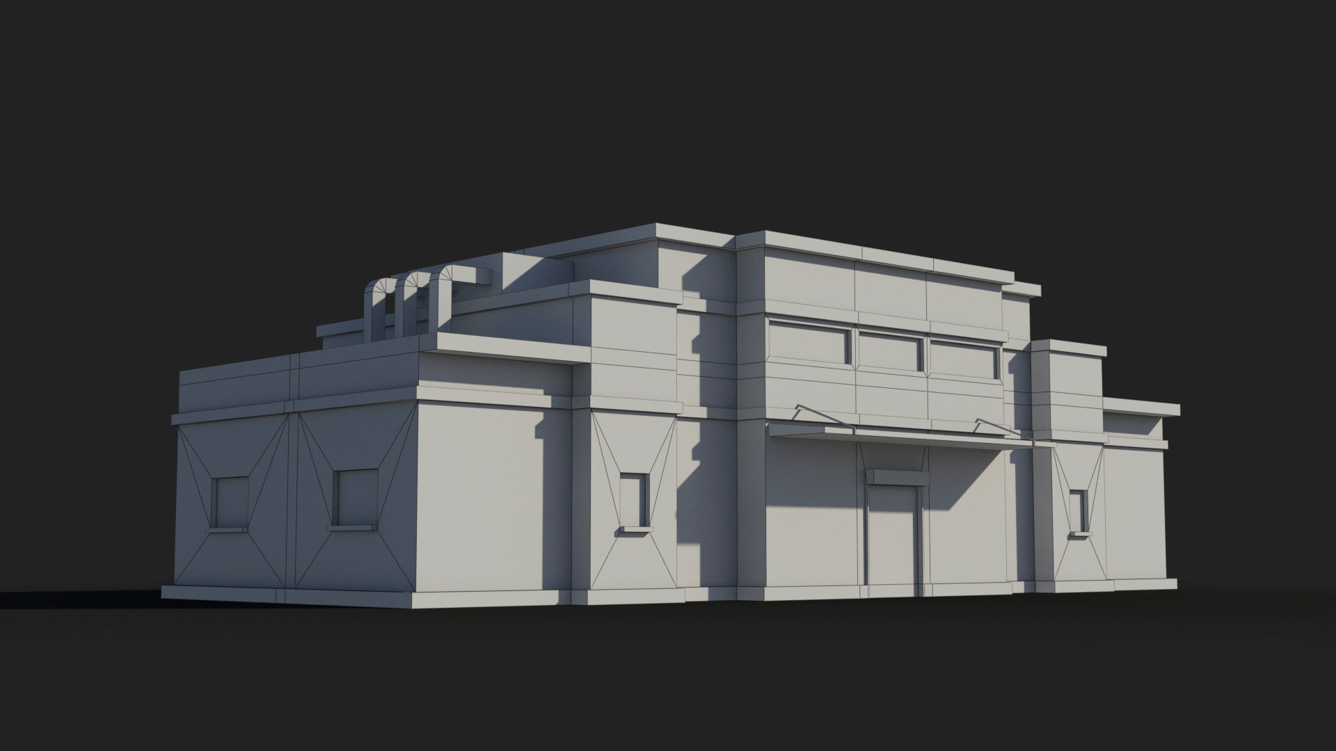 Factory xx10 Low-poly 3D model_7