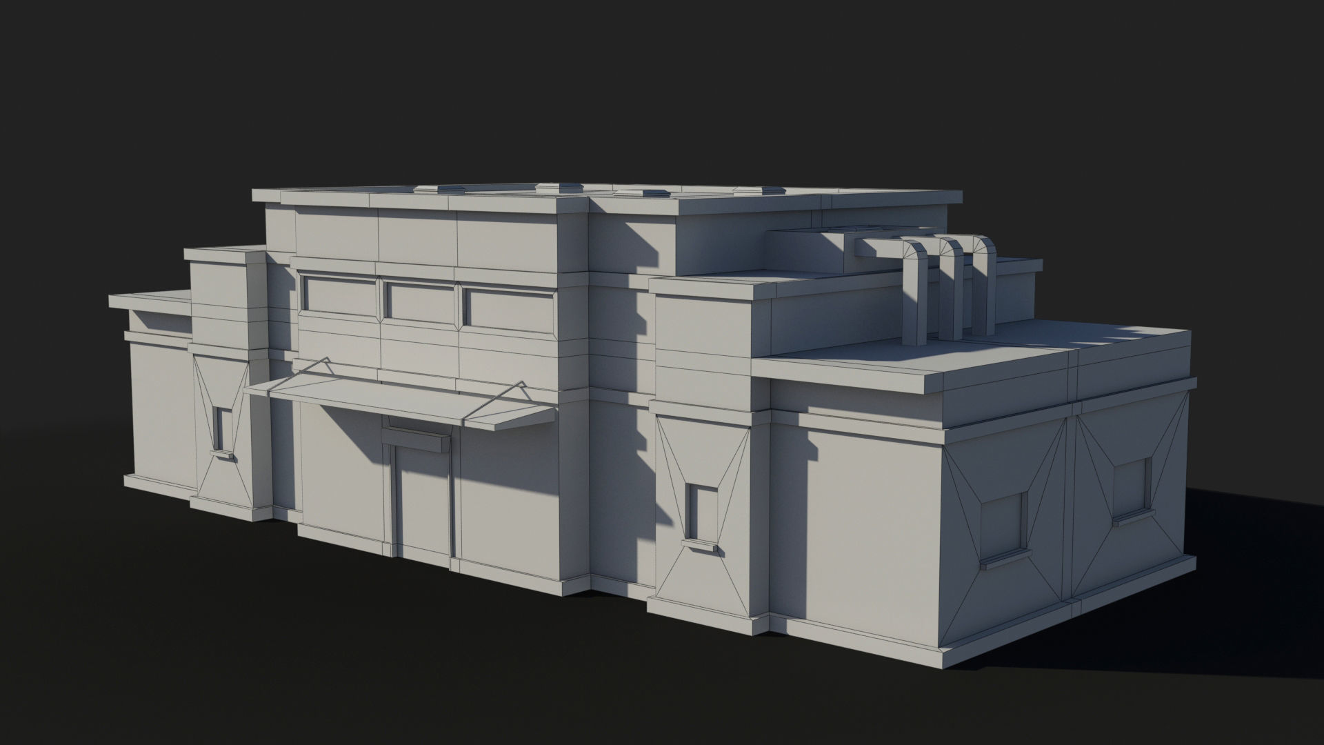 Factory xx10 Low-poly 3D model_9